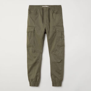 Olive Green Cargo Jogger Pants