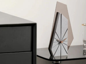 Polygon Edge Modern Geometric Table Clock