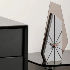 Polygon Edge Modern Geometric Table Clock