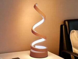 Modern Spiral LED Table Lamp – Minimalist Dimmable Desk Light