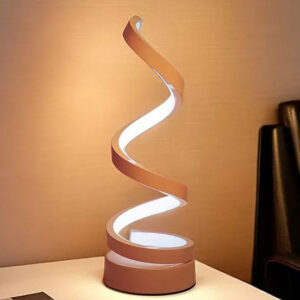 Modern Spiral LED Table Lamp – Minimalist Dimmable Desk Light